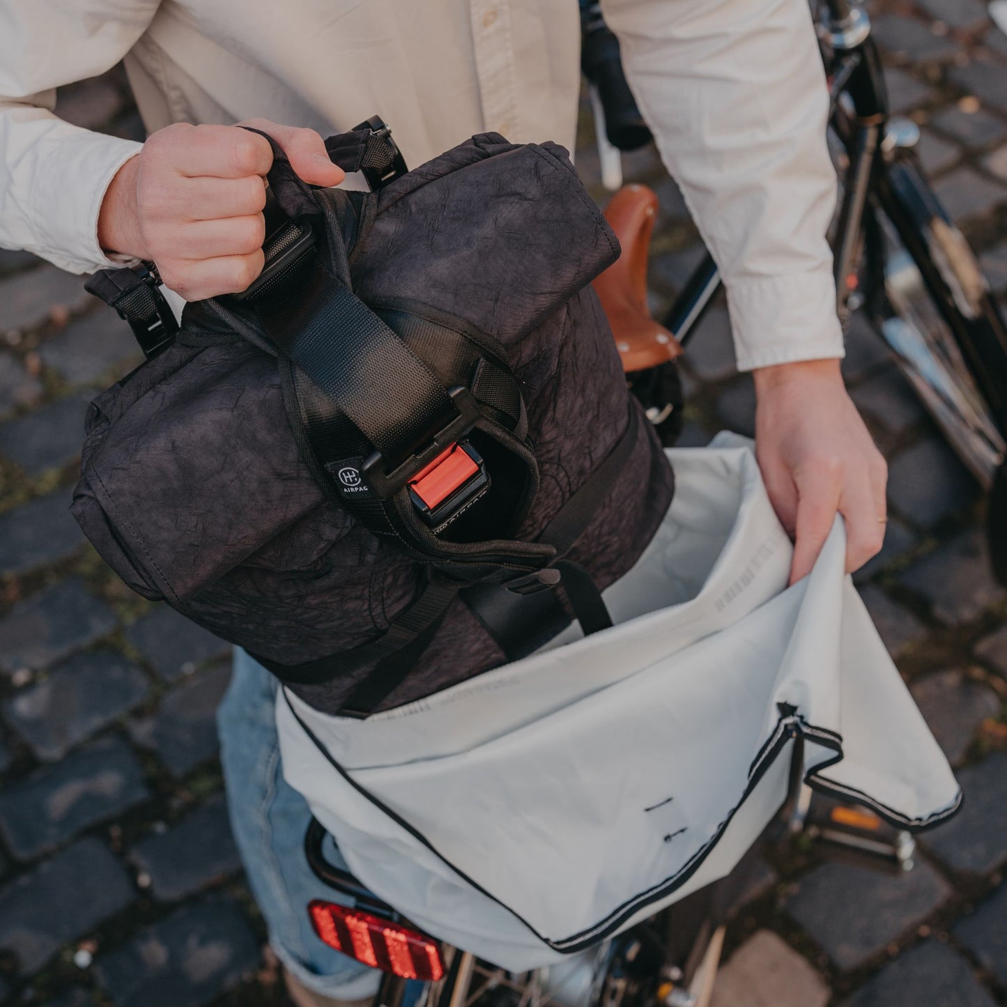 Rolltop BIQ + Fahrradhaken