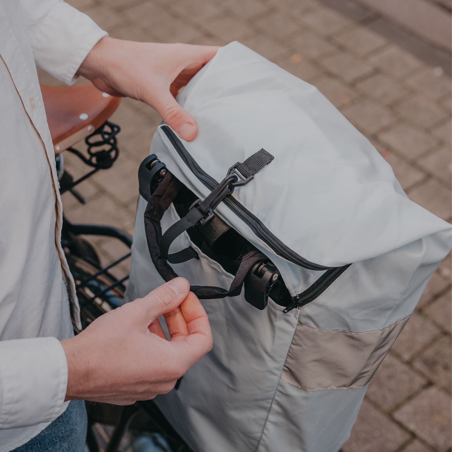 Rolltop BIQ + Fahrradhaken