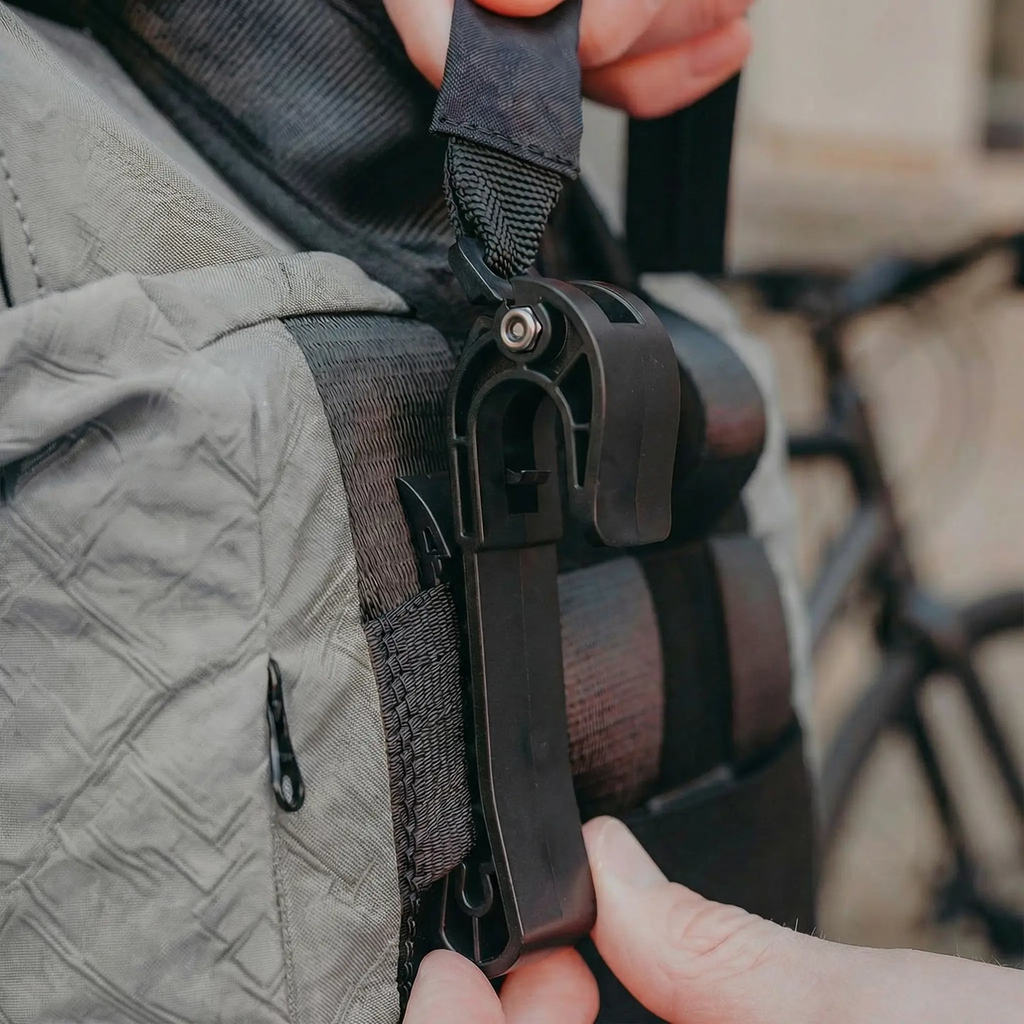 Rolltop BIQ + Fahrradhaken