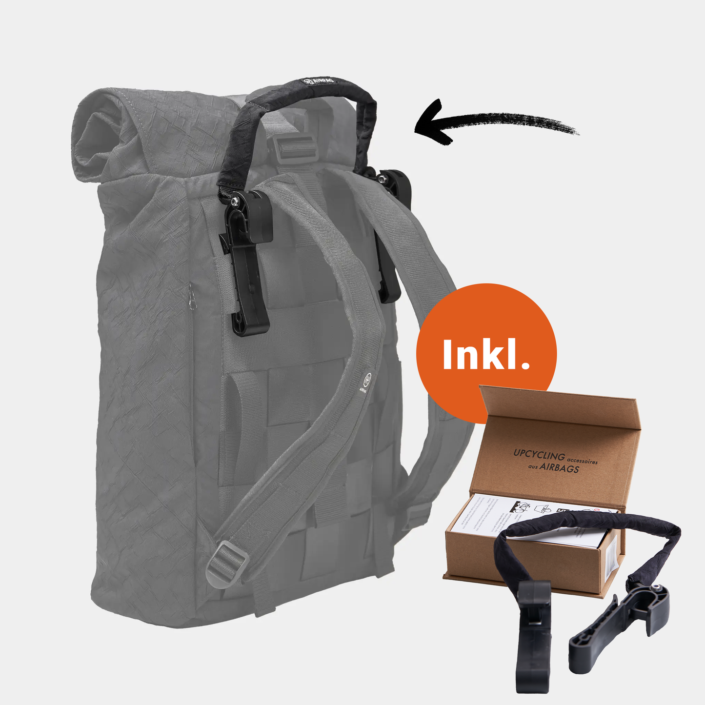 Rolltop + Fahrradhaken