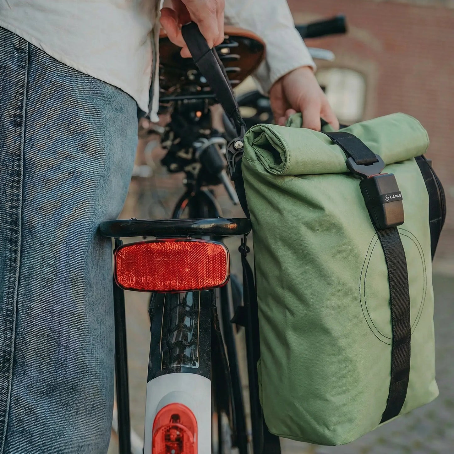 Rolltop + Fahrradhaken