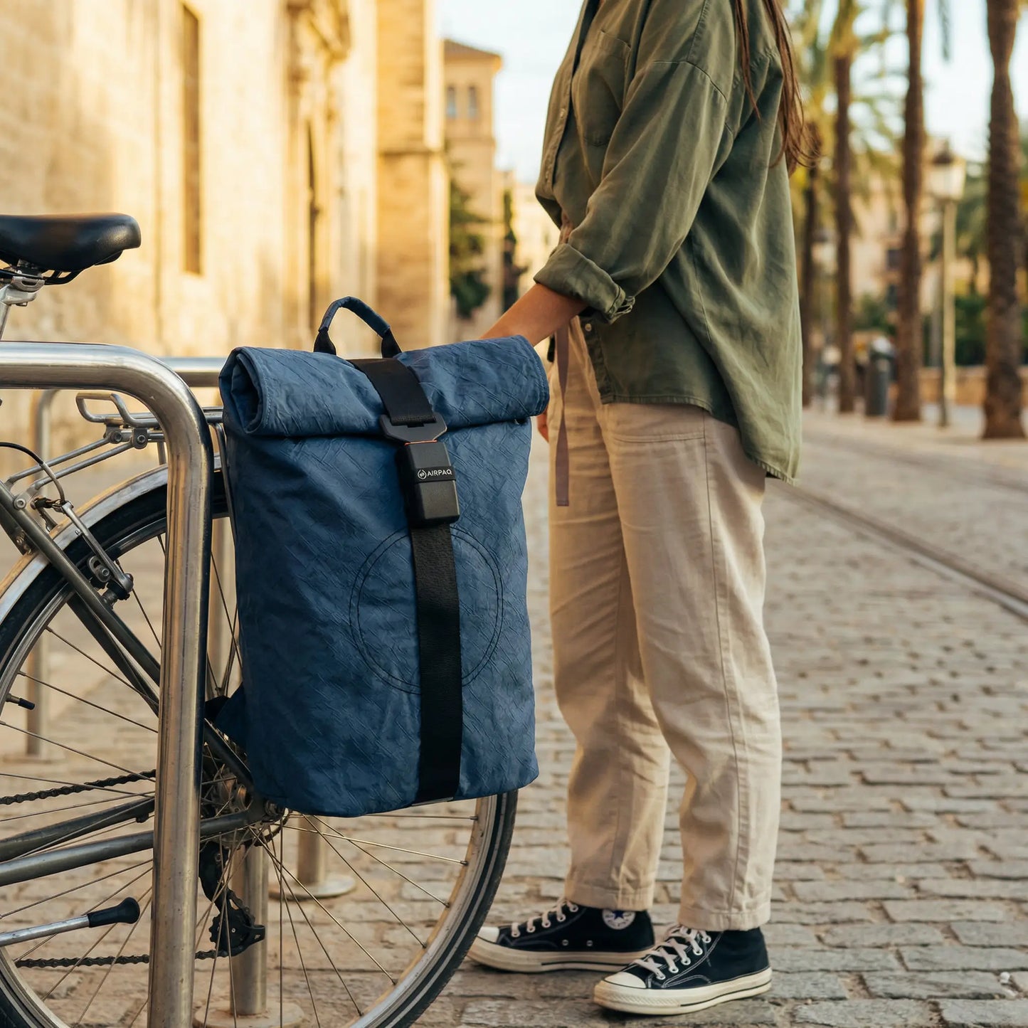 Rolltop + Fahrradhaken