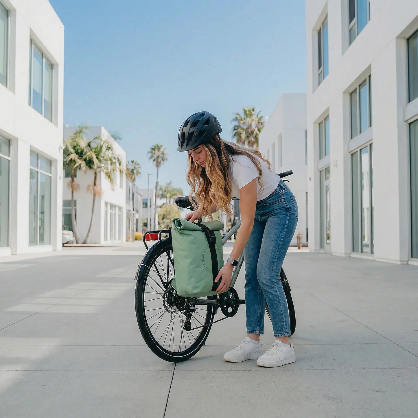 Rolltop + Fahrradhaken