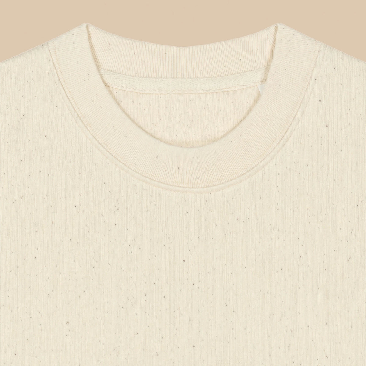 Sweater Robinga-Edition Auflage 2 – Materialdetail Rippkragen und melierter Stoff